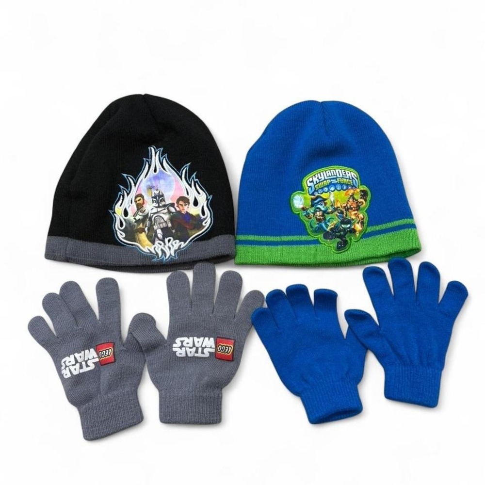 Lego Star Wars Skylanders beanie and gloves bundle